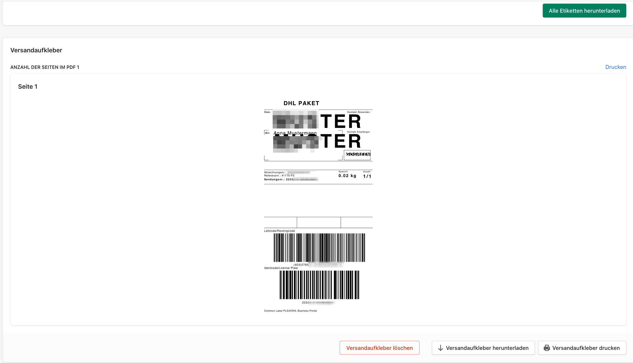 Bulk label 8
