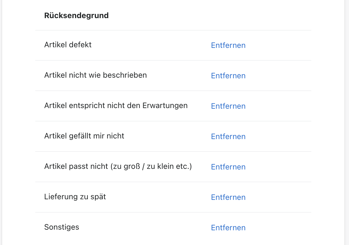 Kundenretoure 5