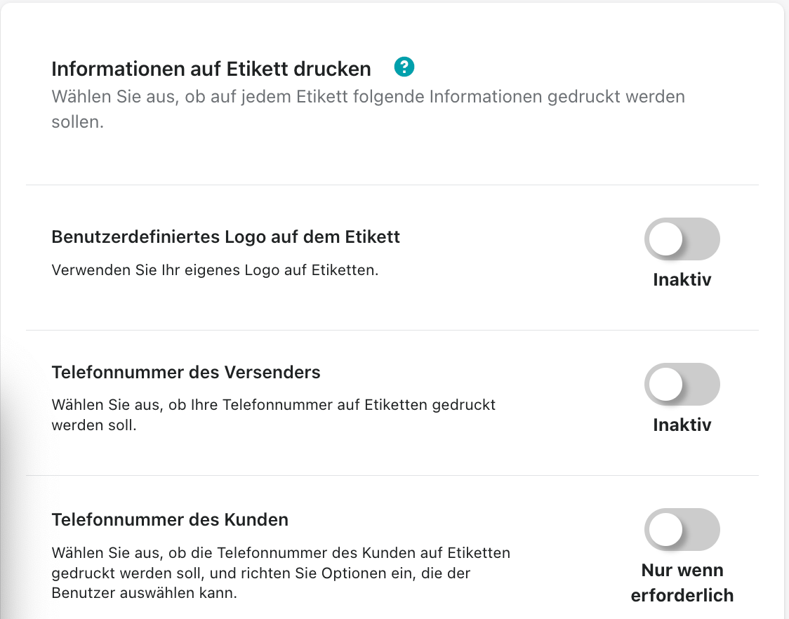 Informationen am Etikett 8